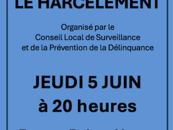 Conférence débat sur le harcèlement